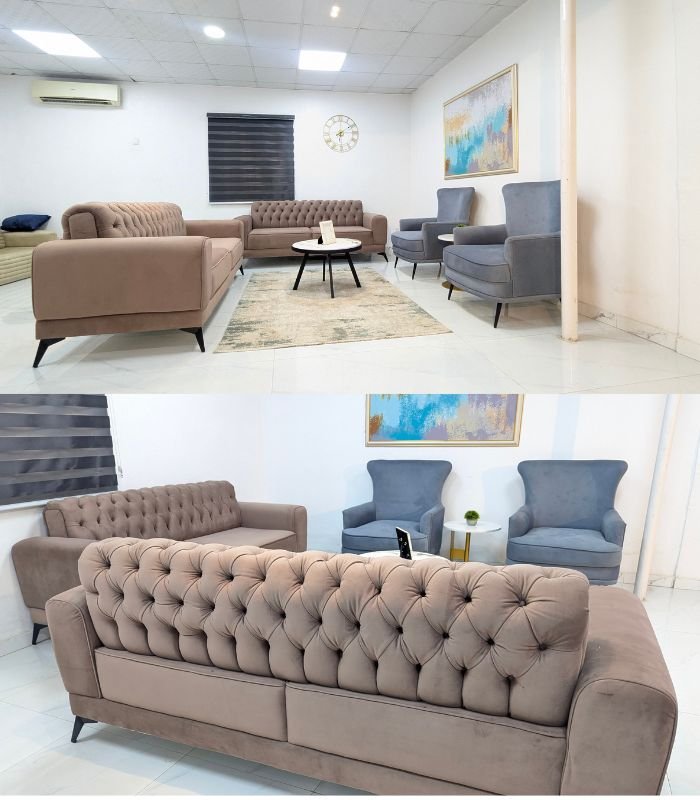 Tolani Velvet Sofa Set