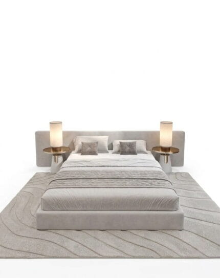 Luxury Upholstered Bed in Grey Enspace